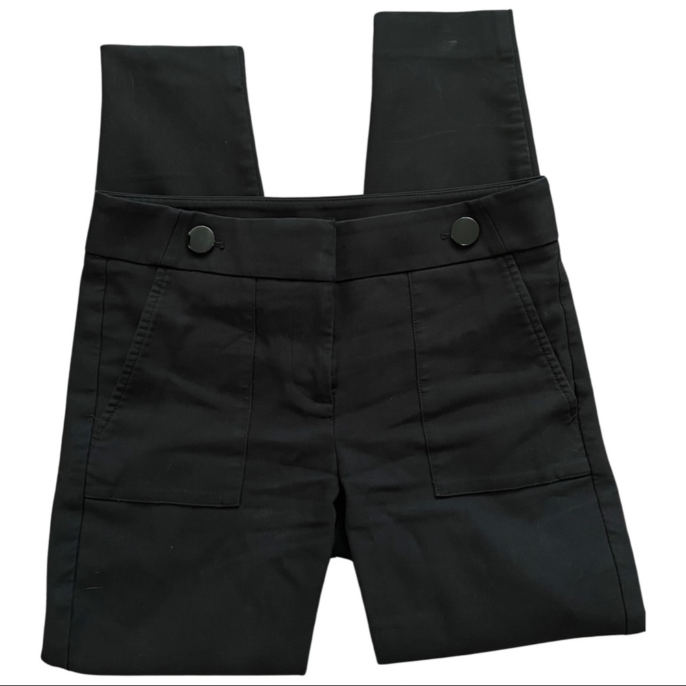 Loft women’s black mid rise Marisa skinny ankle dress pants